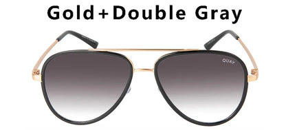 Sunglasses Women Mirror Quay Shades Brand Designer Gradient Pilot Sunglasses