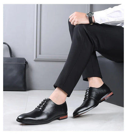 Fashion Business Dress Men Shoes Classic Leather Men's Formal Shoes Comfortable Slip On Dress Shoes Men Oxfords Size 47 48