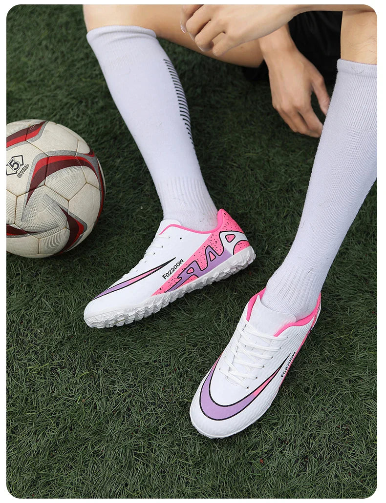 2026 New Men Soccer Shoes Breathable Football Boots FG/TF Turf Boots Non-Slip Wear Resistant Adult Outdoor Training Match Sports