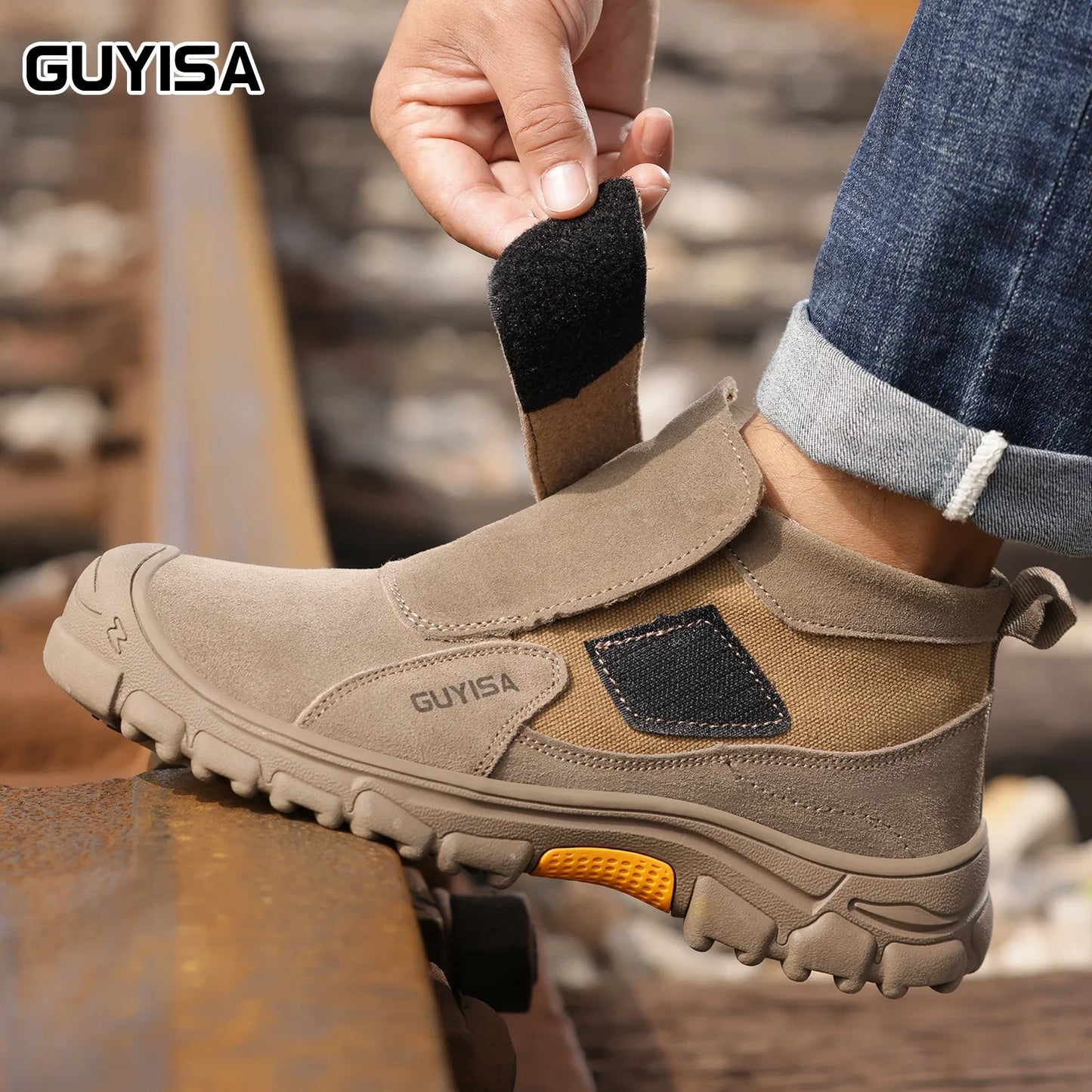 Men's work shoes welder series four-season mid-top
