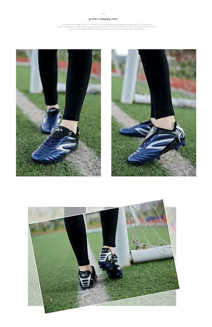 Professional Men's Soccer Cleats Firm Ground Football Boots Shoes Breathable Training Shoes for Outdoor Sports Soccer Outdoor
