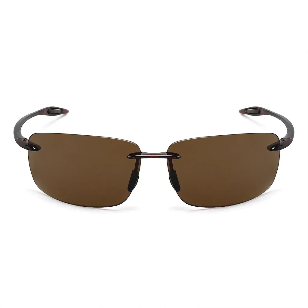 Sunglasses for Men: Orange Male Driving Rectangle Ultralight Frame Sunglasses