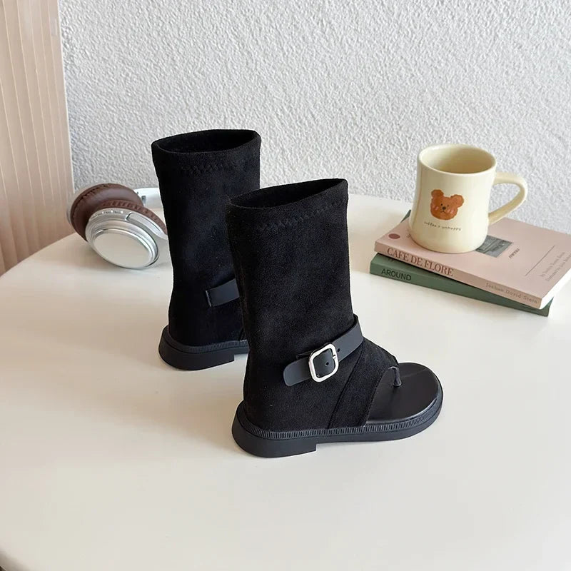Children Casual Sandals for Girls 2025 Summer New Fashion Korean Style Soft Bottom Anti-slippery Versatile Trend Cool Flip Flops
