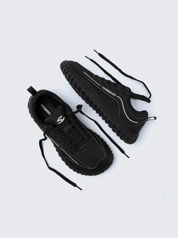 Unisex Wide Toe Sneakers Outdoor Travel Breathable Shoes Comfortable Lace Up Walking Sneakers