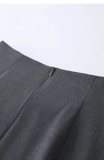 Mini Skirt 2026 Spring New Asymmetrical Pleated Short A-Line Skirt Commuter Solid Color Versatile Women's Clothing 12611004