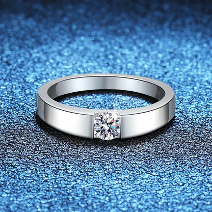4mm D Color Moissanite Ring for Couple Women Men 925 Sterling Silver Lab Diamond Engagement Wedding Rings Jewelry Bands
