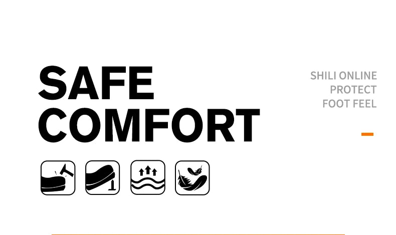 Lightweight Safety Shoes Men Work Shoes Steel Toe Cap Working Boots Sneakers Man Anti Puncture Breathable Sport Work Footwear