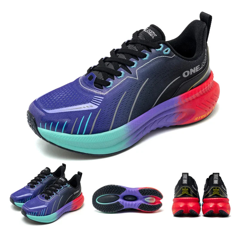 ONEMIX Tênis de corrida masculino com novo amortecimento, adequado para corredores pesados, com cadarço, para esportes, feminino, antiderrapante, atlético, masculino, para uso ao ar livre
