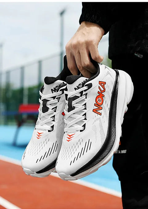 New men's casual sports shoes with shock absorption, breathable running shoes, anti slip and wear-resistant outdoor hiking shoes