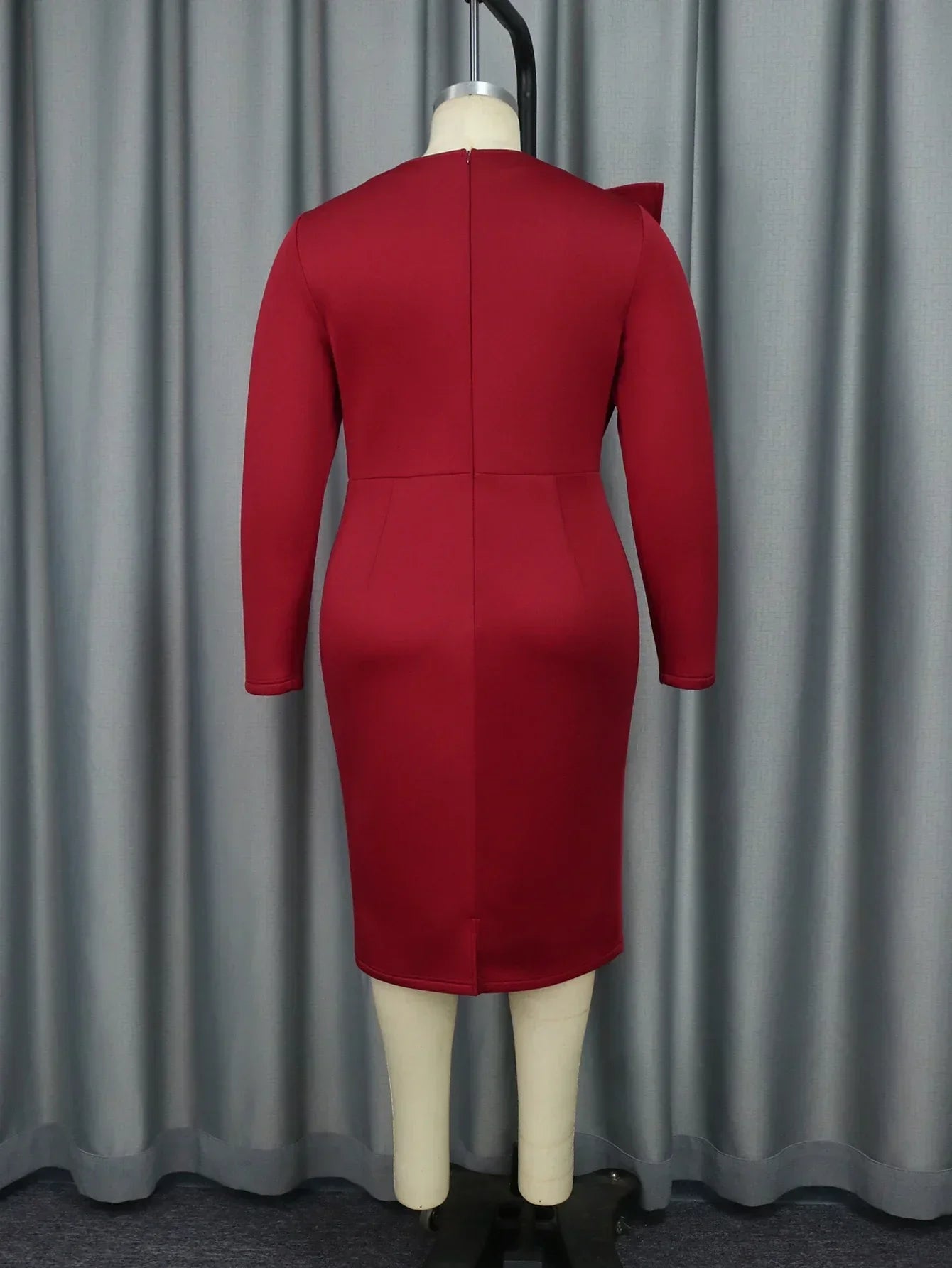 Elegant Church Dresses for Women Party Bodycon Long Sleeves with Lace Appliques Sheath Classy Occasion Africa Wedding Guest