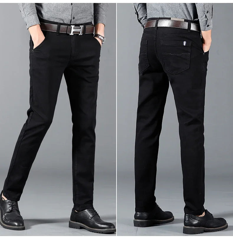6 Color Men Slim Casual Pants New Classic Business Fashion Comfortable Stretch Cotton Elastic Straigh Trousers Male