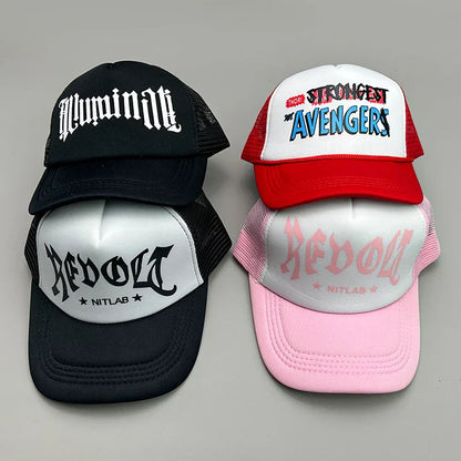 New Cool Street Hip Hop Letter Colorful Meshed Men Women Baseball Hats Cotton Summer Adjustable Breathable Snapback Sport Caps