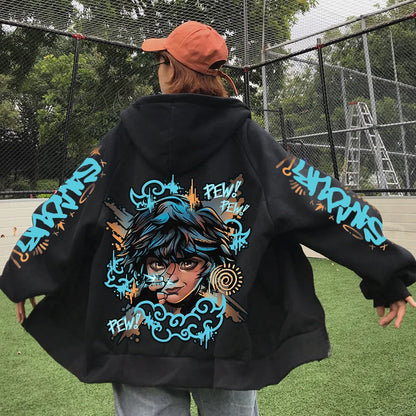 2025 Anime Arcane Vi Zipper Hoodie Harajuku Pullover Tops Long Sleeve Loose Casual Sweatshirts