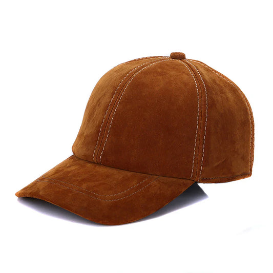 New 2026 Street Hip Hop Hat Leather Hat Fashion Adult Leather Hat Men's Warm Leather Baseball Cap Male Men Outdoor Windproof Hat