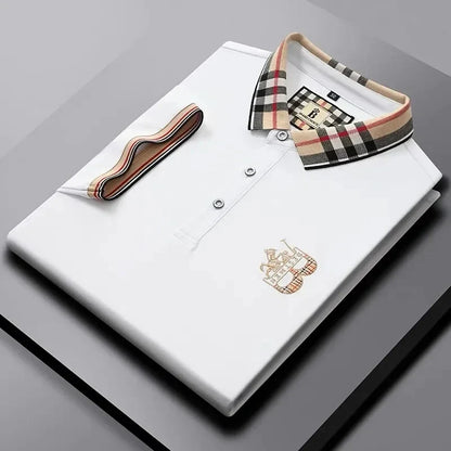Luxury brand short sleeve men's polo shirt hot selling in summer classic embroidery high-end breathable cotton golf top T-shirt