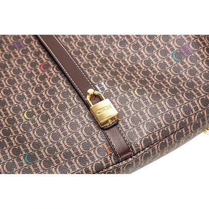 Classic Style Women's Large-capacity Handbag Letters Print Design Small Metal Accessories Exquisite Workmanship