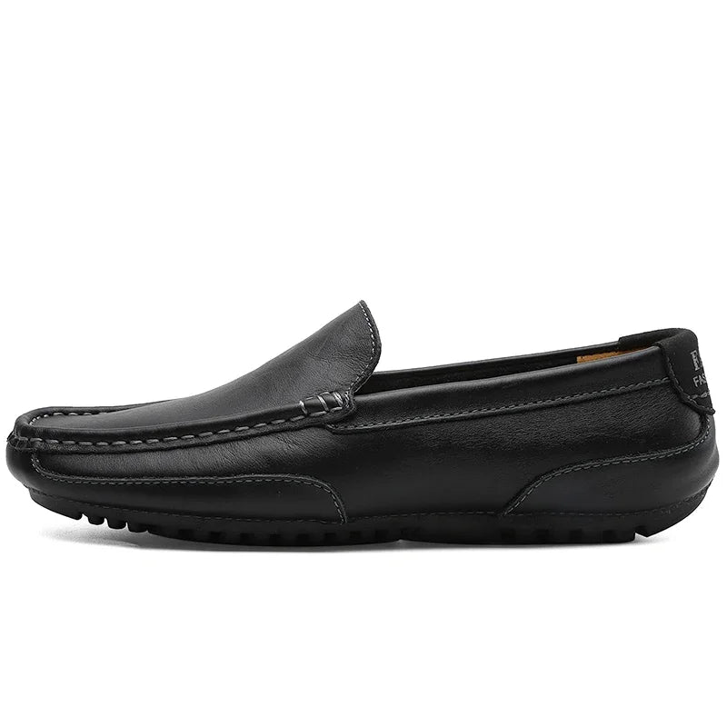 Genuine Leather Breathable Mocasines Casual Loafers Leather Shoes For Men Slip On Formal Italian Driving Flat Chaussure Homme