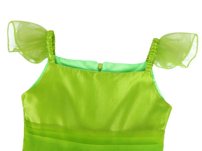 Disney Girls Cosplay Fada Tinker bell Vestido Crianças Princesa Fada das Flores Com Asas Fantasia Festa Tinkerbell Tinker Bell Vestido