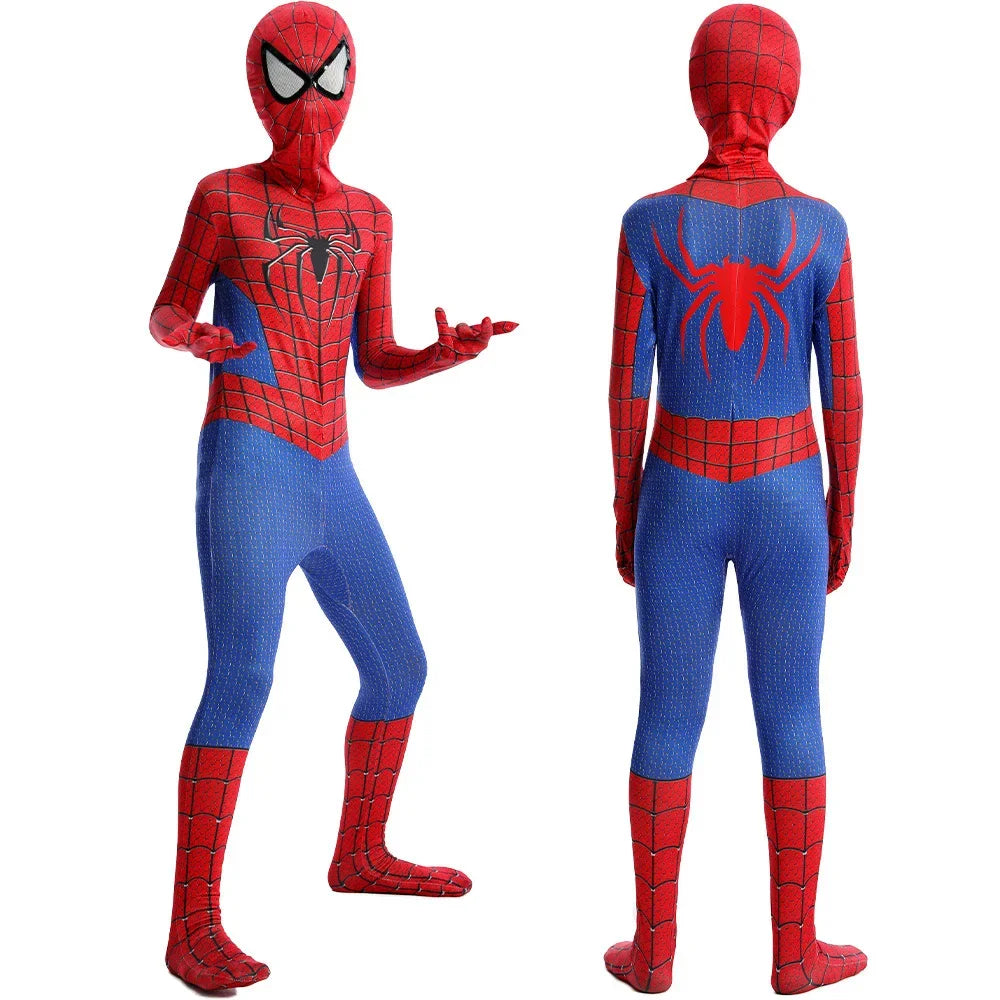 Anime Superhero  Costume Miles Morales Cosplay Zentai Bodysuit  Halloween Costumes Kids Superhero Costumes Movie Characters