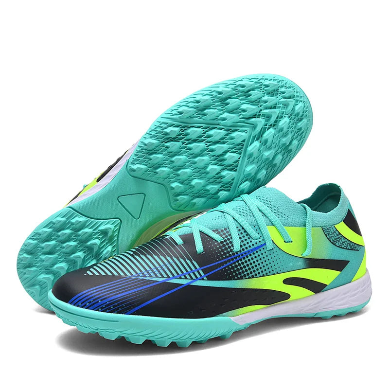 Professional Long Spikes Football Field Cleats Men Women Trend Pink Soccer Shoes Society Man Trainers Futsal Sneakers Size 33-46