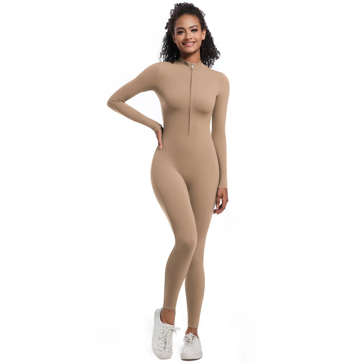 Women's Jumpsuit Women's Sports Shapewear Seamless Slim Fit Long Sleeve Sports Bodysuit  Fitness Sports Bodysuit Yoga Suit
