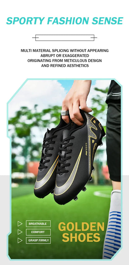 Kid Size 33-47 Long Short Spike Soccer Shoes Football Field Boots Unisex Society Training Match Adult Football Shoes