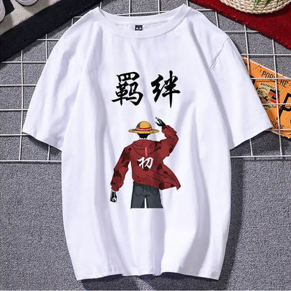 ONE T-shirt Luffy Sauron Tide Brand Peripheral Clothes Men's and Women's Summer Loose Short-sleeved Sports and Leisure Top PIECE