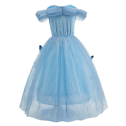 Vestido de Cinderela para Meninas, Roupa de Verão Infantil, Natal, Fantasia, Aniversário Infantil, Cosplay com Babados, Fantasia de Princesa para Performance