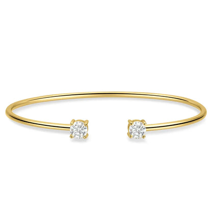 5mm 0.5ct Round Cut Moissanite Bracelet for Women S925 Silver Plated 18K Gold GRA Certified Wedding Charm Bracelet Jewelry