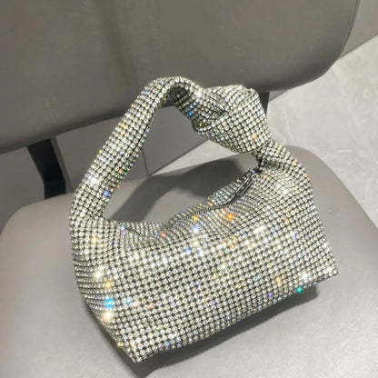Rhinestones Evening bag silver Crystal Bags for Women Purses and Handbags Luxury Designer banquet bag