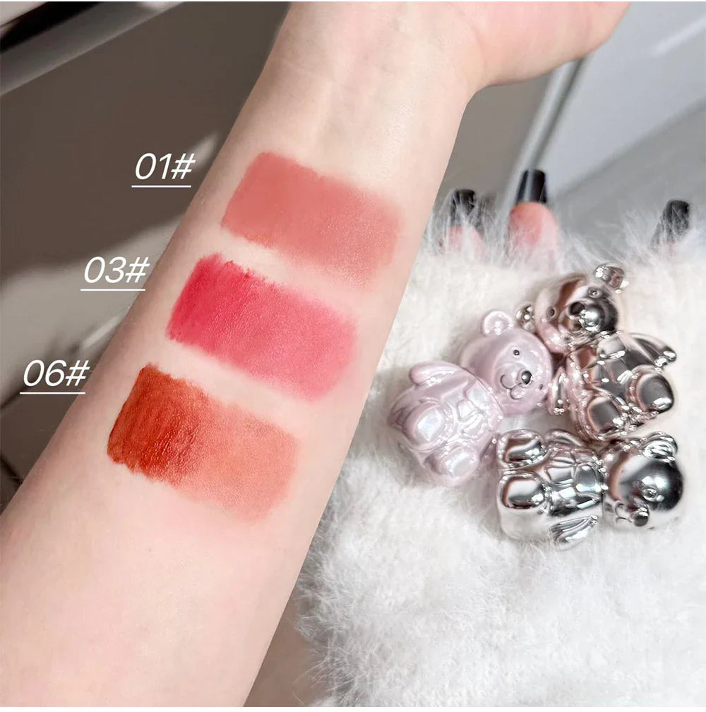 7PCs Multipurpose Makeup Sets Include 3 Matte Lip Mud,1 Pressed Powder,1 Blush,1 Eyes Palette And Necklace Cosmetics