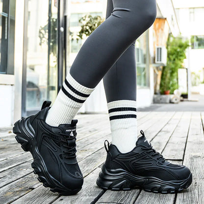 Lace-up Safety Work Shoes For Women Steel Head Boots Female Indestructible Construction Non Slip Platform Work Shoes