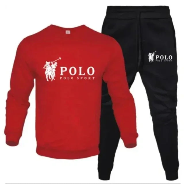 Men's autumn  winter set Round-neck sweatshirt and jogging pants Fashionable outdoor fitness and leisure for autumn and winter