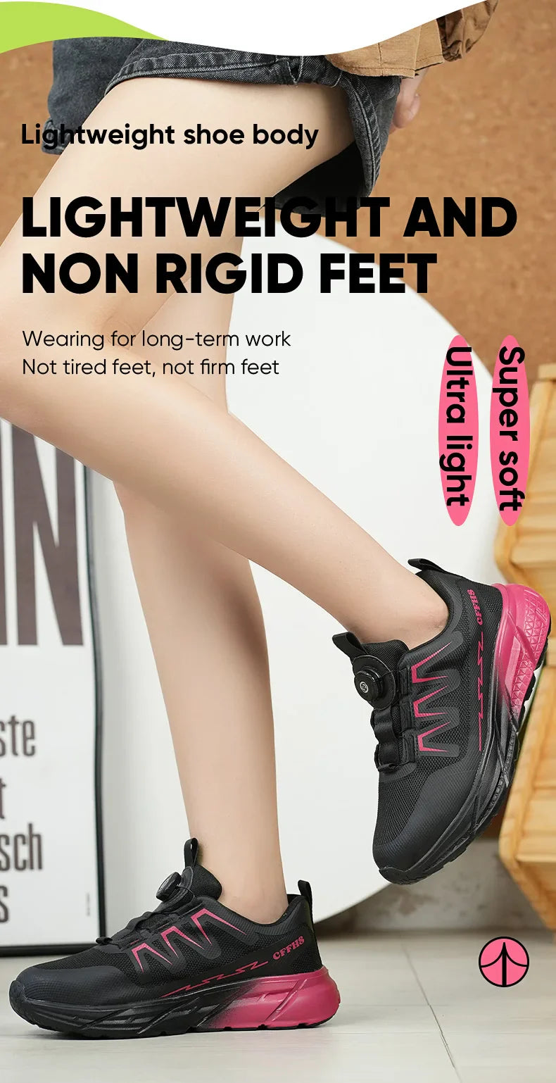 Womens Safety Shoes Steel Toe Sneaker Sport Work Safety Boots Puncture Proof Work Shoes Anti-smash Indestructible Ankle Boots