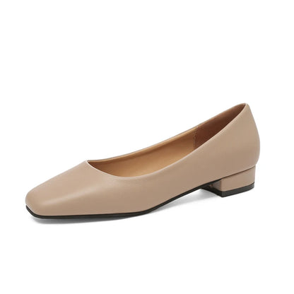 Spring Autumn Women Elegant Square Toe Low Heel Shallow Cut Single Shoes Casual Pumps Shoes for Women 35-41 Platform Shoes