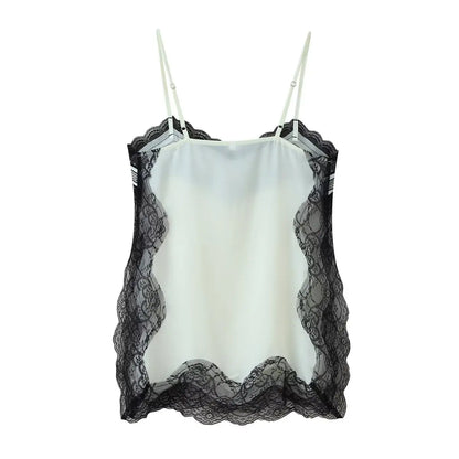 2025 New Women Cami Top Heart Neck Lace Trim Sleeveless Casual Sexy Summer Party Fashion Multi Color