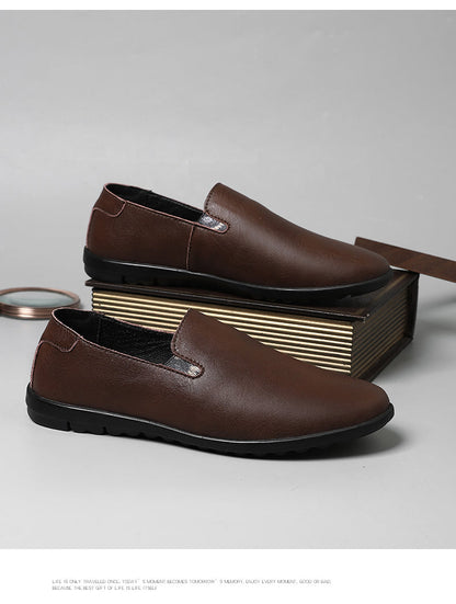 Leather Men Shoes Casual Luxury Brand Soft Italian Mens Loafers Moccasins Breathable Slip on Lazy Driving Shoes Plus Size 37-47