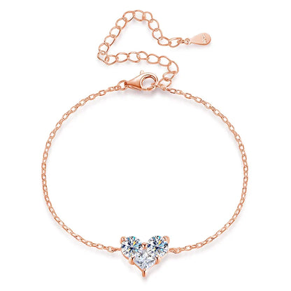 3 Gems Moissanite Bracelet for Women Men Adjustable Chain S925 Sterling Silver Jewelry Lab Diamond Couples Birthday Gifts