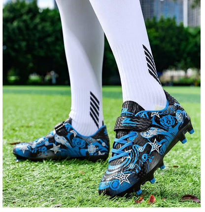 Children's Soccer Shoes Cleats Sneakers FG Sport Non-Slip Kids Football Boots Training Match Boys Youth Professional Shoes New