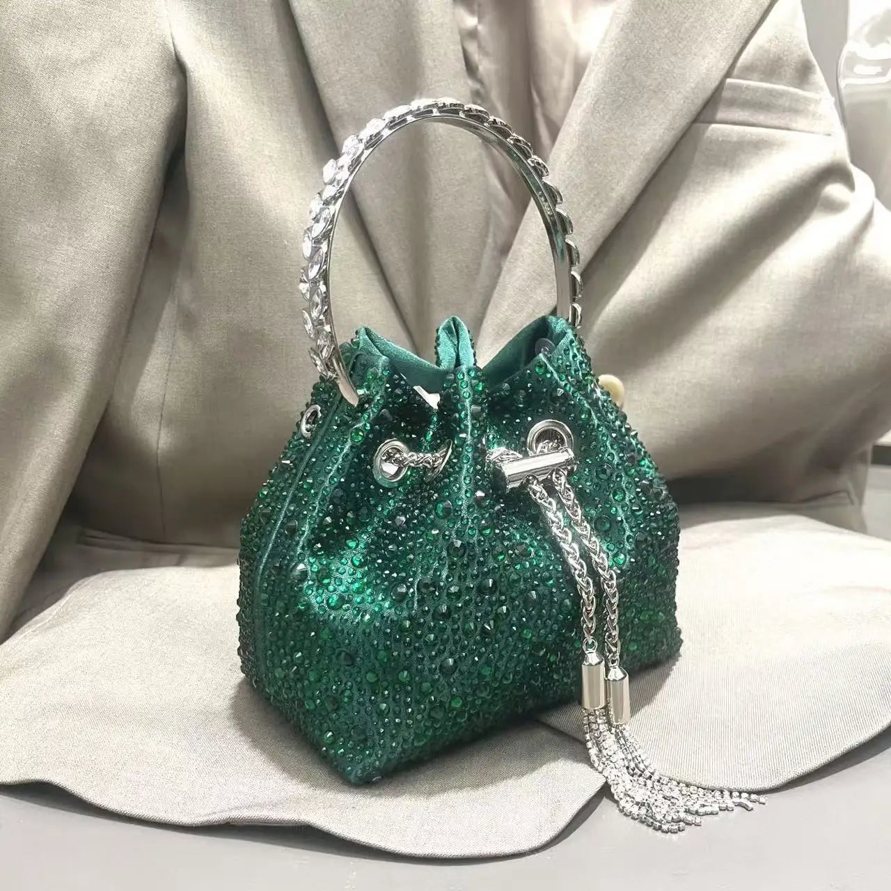 Luxury Designer Women's Handbag Crystal Shiny Rhinestones Diamond Evening Bag Wedding Party Clutch Purse Shoulder Crossbody Bag