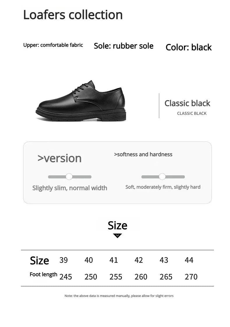 Men Formal Leather Shoes Oxford Shoes Mens Dress Shoe Black Pointed Toe Men Loafers Party Office Business Casual Shoes for Men
