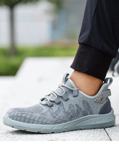 Light Breathable Sneaker Safety Shoes Steel Toe Shoes for Men Anti-slip Anti-impact Anti-puncture Outdoor Work Security Shoes