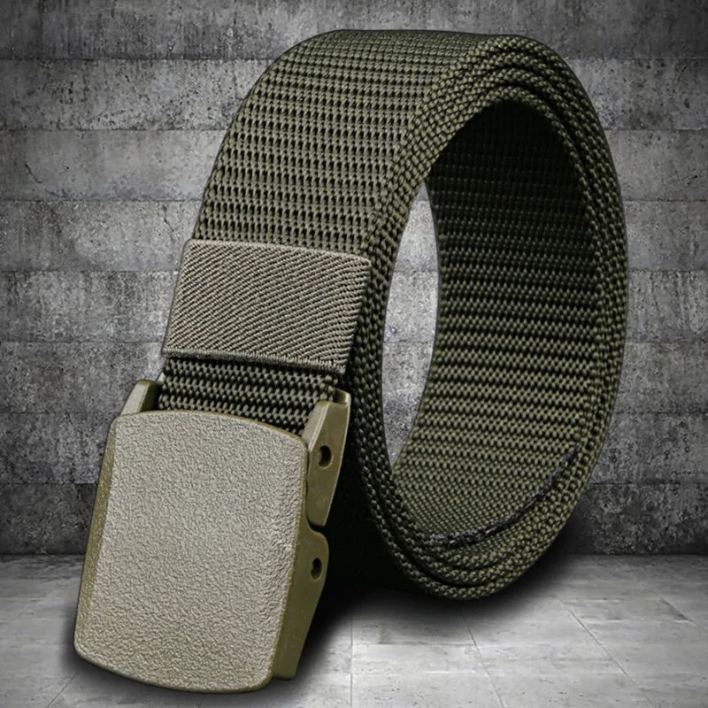 1/2PCS Military Men Belt Army Belts Adjustable Belt Men Outdoor Travel Tactical Waist Belt with Plastic Buckle for Pants 120cm