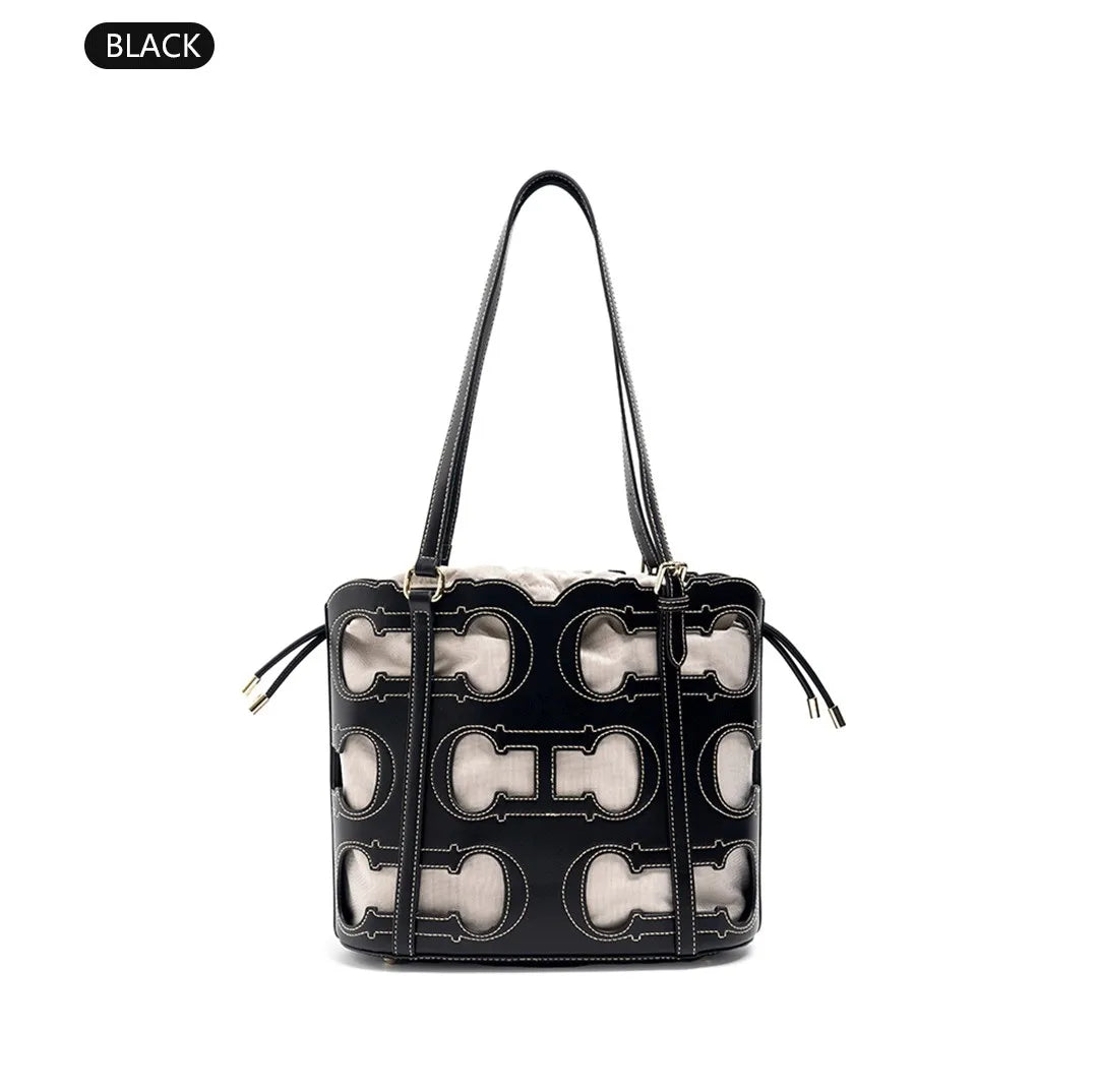 High-end Brand Women's Handbag Fashion Hollow 2025 New Large Capacity Simple Shoulder Bag