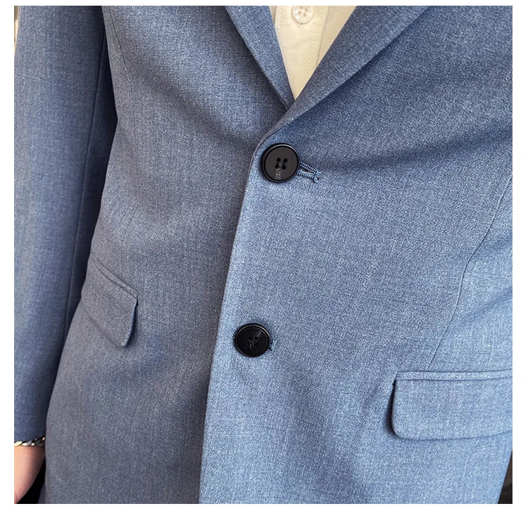 2025 Men's Business Suit Slim-fit Wedding Dress Two-piece Set M-4XL Stylish Handsome All-in-one Banquet Trousers