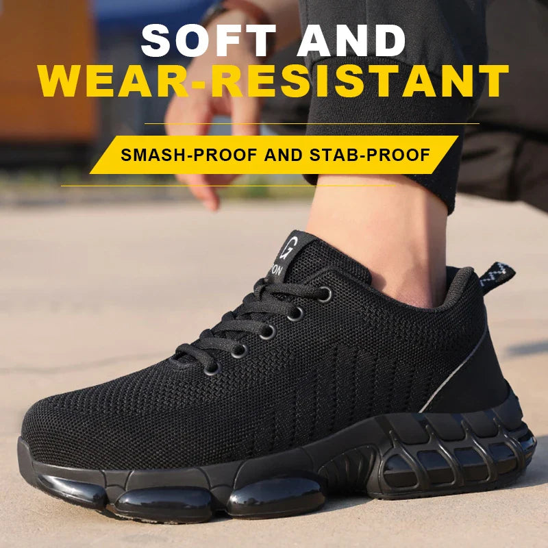 Steel Toe Safety Shoes Anti-smash Puncture-Proof Safety Work Shoes Breathable Wear-Resistant Construction Industrial Footwear