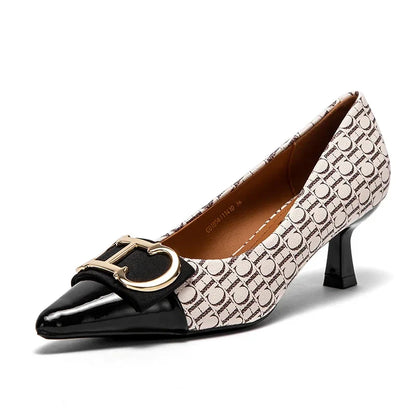 High Heels Women's Luxury Design Sandals Metallic Flower Square Toe Fine Heel Party Dress Shoes Brand High Heels 2024 Fashion