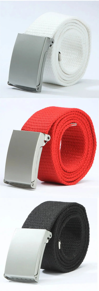 Men's Belt Fashion New Unisex Trousers Belt Women's Belt Canvas Belt Breathable Outdoor Tactical For Jeans Adjustable Waist Belt