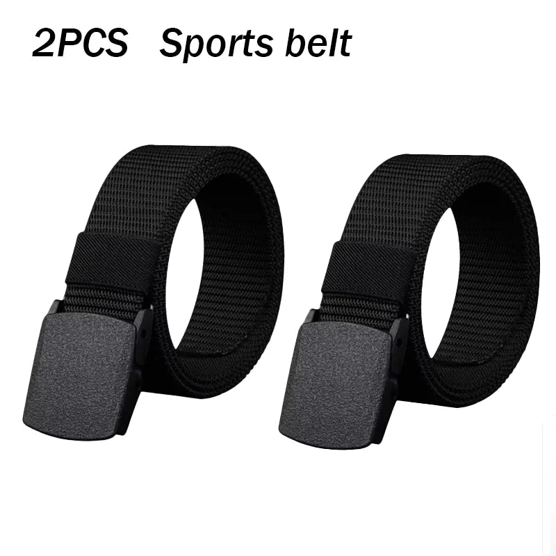 1/2PCS Military Men Belt Army Belts Adjustable Belt Men Outdoor Travel Tactical Waist Belt with Plastic Buckle for Pants 120cm