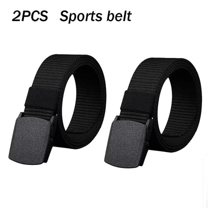 1/2PCS Military Men Belt Army Belts Adjustable Belt Men Outdoor Travel Tactical Waist Belt with Plastic Buckle for Pants 120cm